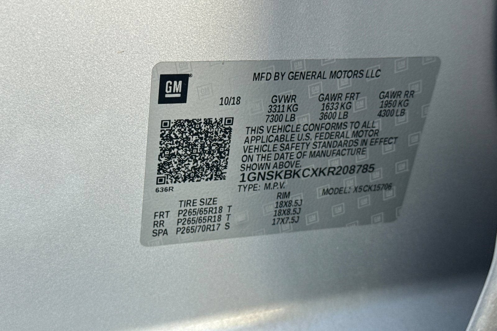 2019 Chevrolet Tahoe LT