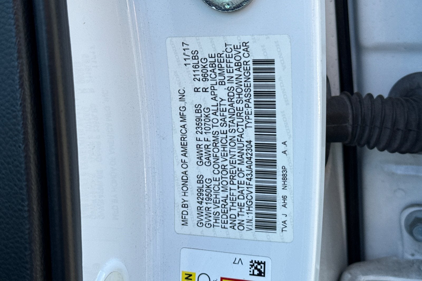 2018 Honda Accord Base