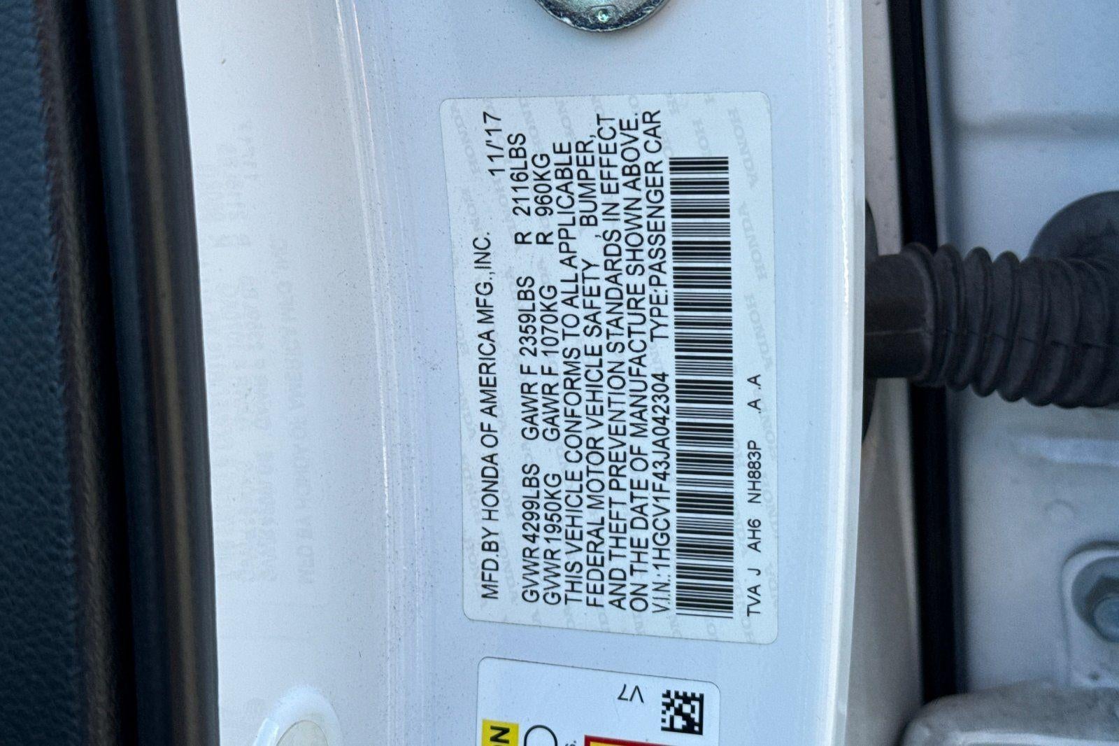 2018 Honda Accord Base