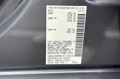 2023 Nissan Altima 2.5 SV