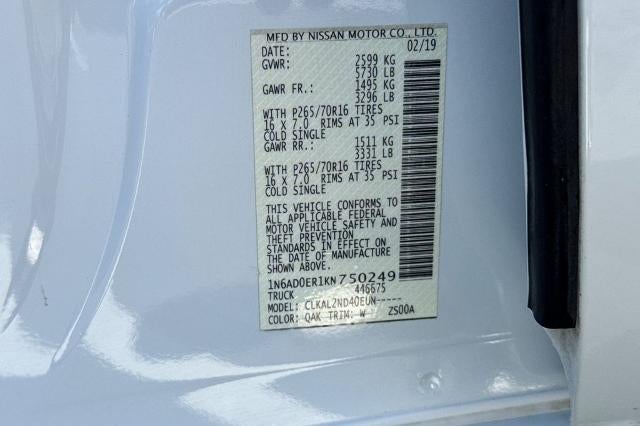 2019 Nissan Frontier SV