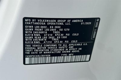 2020 Volkswagen Atlas 2.0T SE