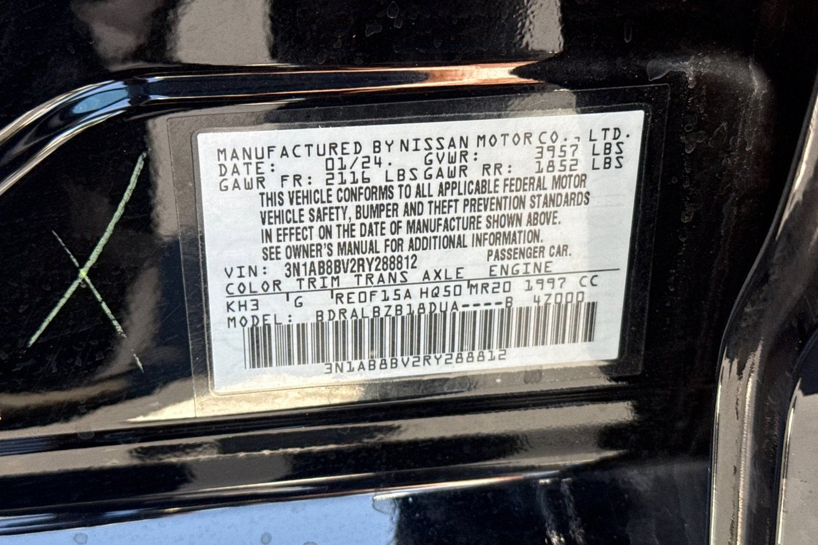 2024 Nissan Sentra S Xtronic CVT