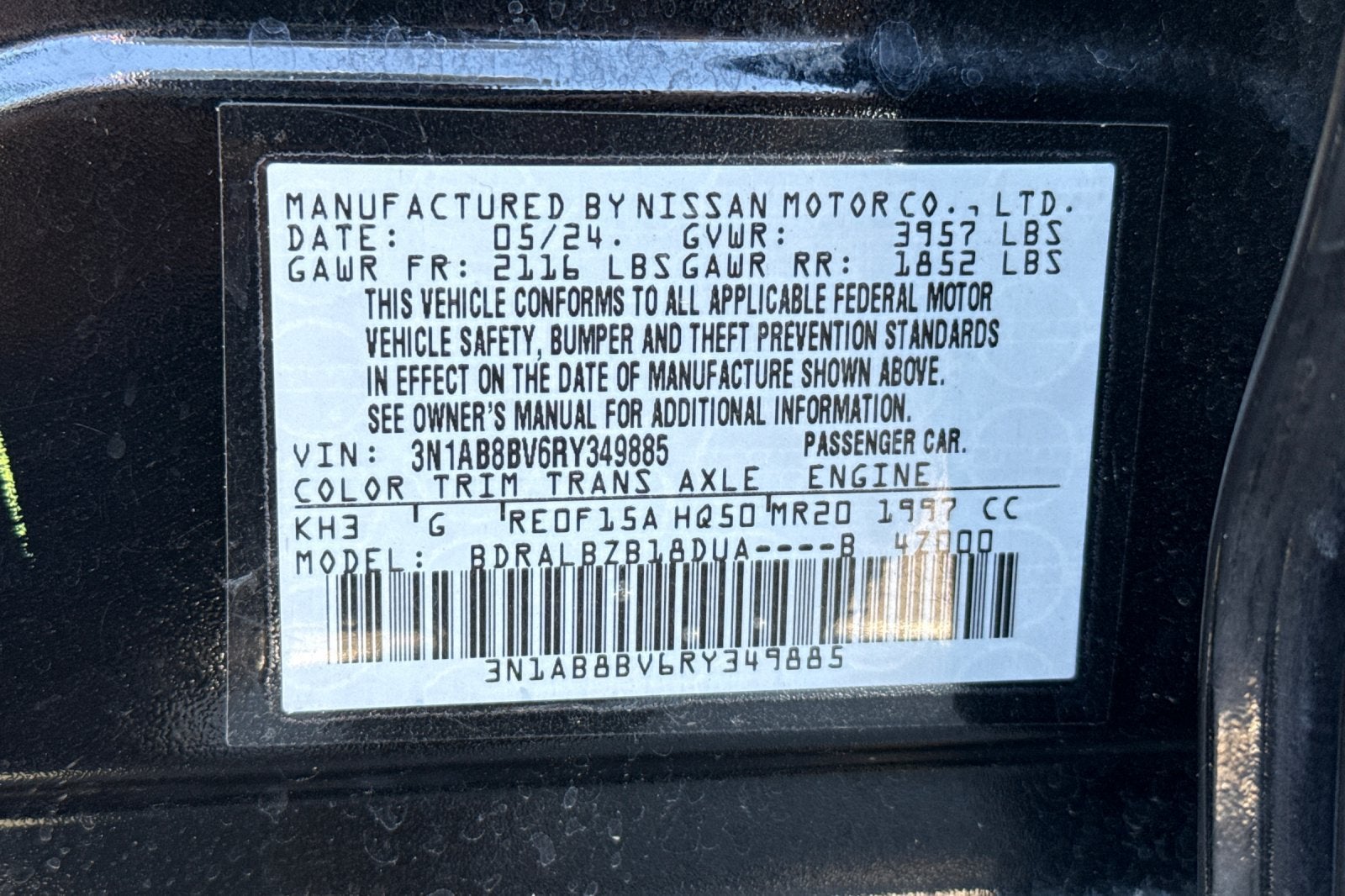 2024 Nissan Sentra S Xtronic CVT