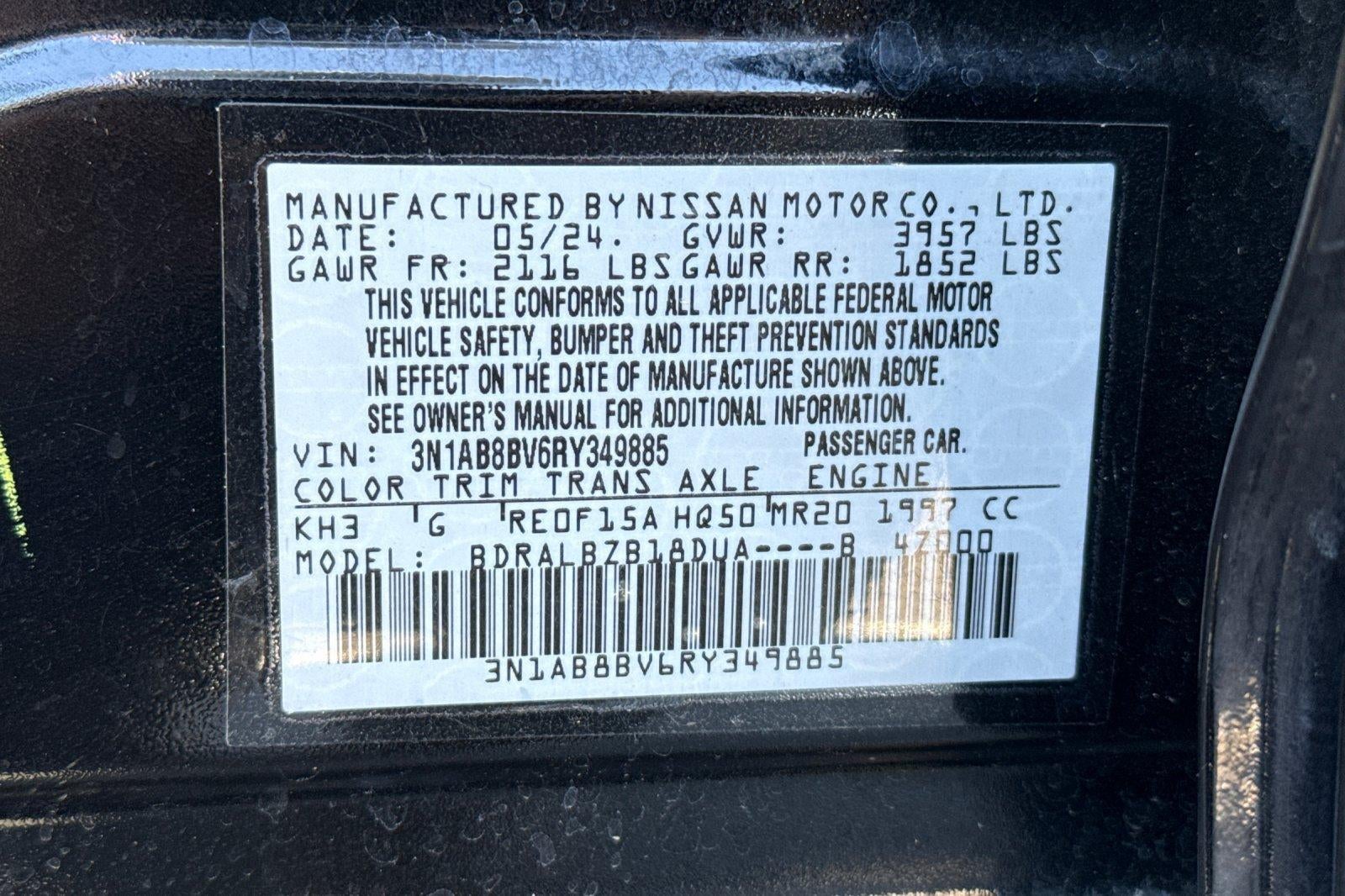 2024 Nissan Sentra S Xtronic CVT