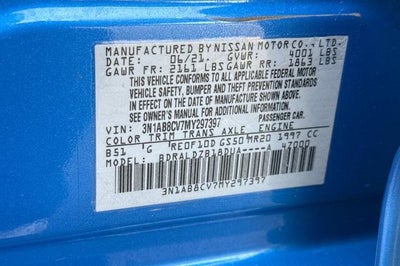 2021 Nissan Sentra SV Xtronic CVT