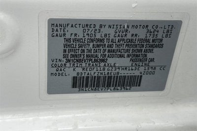 2023 Nissan Versa 1.6 SV Xtronic CVT