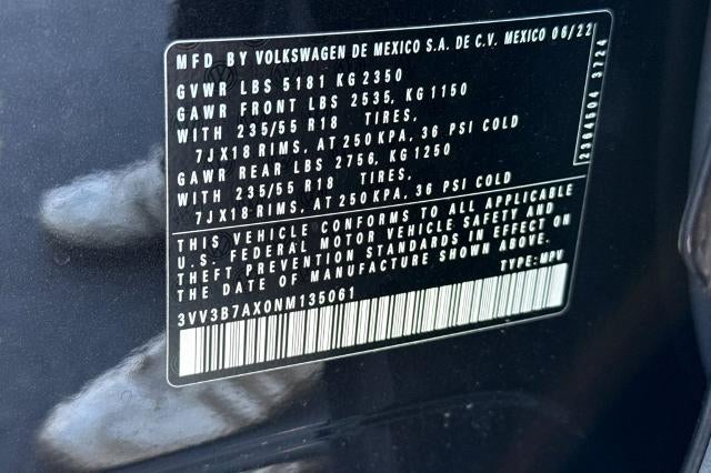 2022 Volkswagen Tiguan 2.0T SE