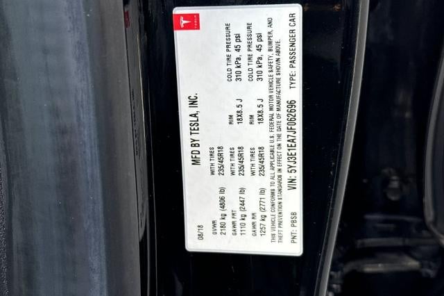 2018 Tesla Model 3 Mid Range