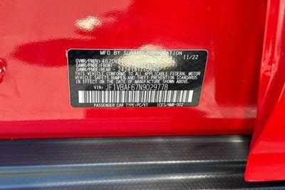 2022 Subaru WRX Premium