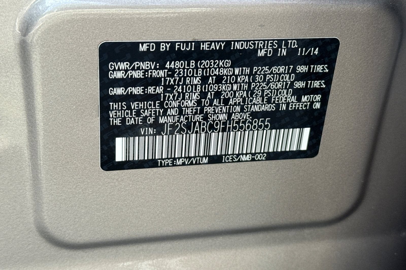 2015 Subaru Forester 2.5i